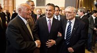 Buzánszky Jenő és Grosics Gyula átvették a Nemzet Sportolója kitüntetést