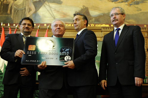 Dániel Gyuris, József Major, Viktor Orbán and Sándor Fazekas (photo: Ernő Horváth)