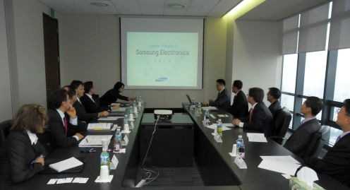 Találkozó a Samsung vezetőivel