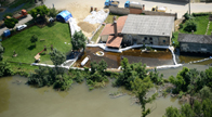 Légi felvételek: árvíz a Duna déli szakaszán 
