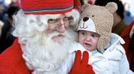 Santa Claus from Finland surprised children living on the Kaposmérő Roma estate