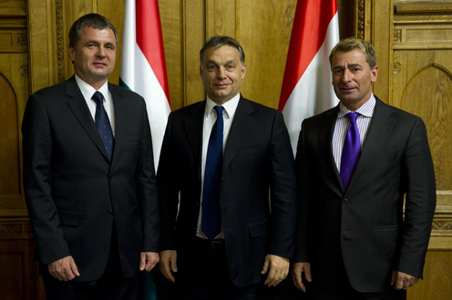 Orbán Viktor, Horváth László, Lázár Vilmos (Fotó: Botár Gergely)