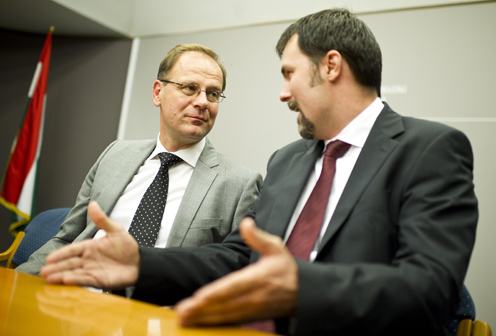 Tibor Navracsics and Marcell Bartók (photo: Gergely Botár)
