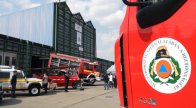 Új, magyar gyártású tűzoltóautót mutatott be a katasztrófavédelem