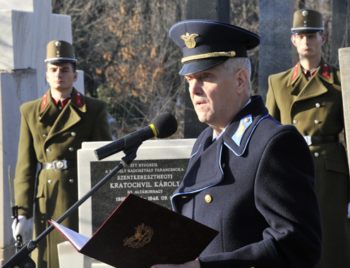 Orosz Zoltán altábornagy, Honvéd Vezérkar főnök-helyettes emlékezett...(fotó: Galovtsik Gábor)