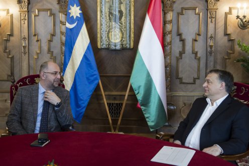 Kelemen Hunor, a Romániai Magyar Demokrata Szövetség elnöke és Orbán Viktor miniszterelnök - Fotó: Botár Gergely