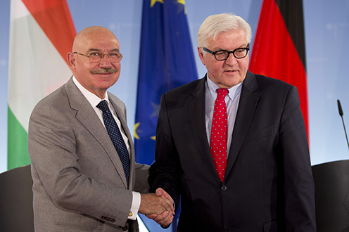 Martonyi János és Frank-Walter Steinmeier - Fotó: MTI/AP/Axel Schmidt