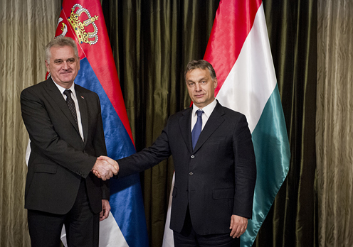 Tomislav Nikolic and Viktor Orbán (photo: Csaba Pelsőczy)