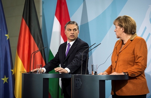 Angela Merkel, Orbán Viktor (fotó: Burger Barna)
