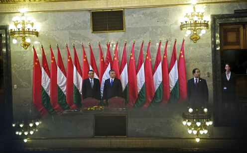 Li Ko-csiang, Viktor Orbán (photo: Károly Árvai)