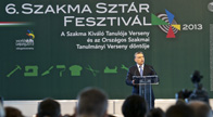 Prime Minister Orbán at the finals of a national vocational student competition