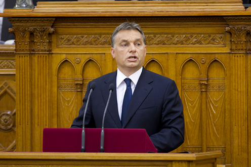 Orbán Viktor beszéde a Parlamentben (fotó: Botár Gergely)